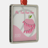 Lehrer-Verzierung - rosa Apple u. Ornament Aus Metall (Rechts)