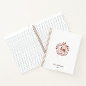 Lehrer Vibes Boho Apple Personalisierte Wertschätz Notizblock (Innenseite)