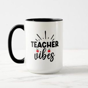 Lehrer Vibes Wordart Tasse