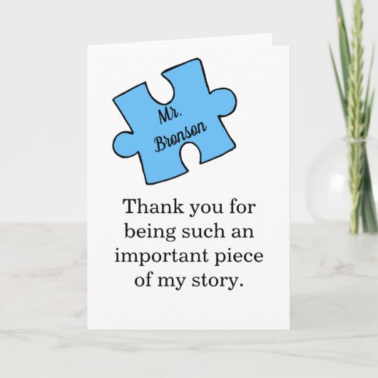 Lehrer Vielen Dank für Ihre Wertschätzung personal Karte (Vorderseite)