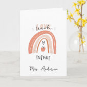 Lehrer Vielen Dank Unterricht Liebe Inspiriert Karte (Gelbe Blume)