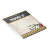 Lehrer | Vintag Style Notepad Notizblock (angewinkelt)