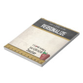 Lehrer | Vintag Style Notepad Notizblock (Rotiert)