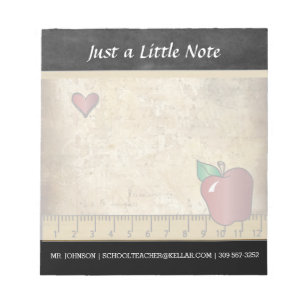 Lehrer Vintage-Stil Notizblock
