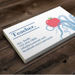 Lehrer Vintager Kraken und Apple einzigartig Visitenkarte