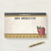 Lehrer | Vintager Stil Post-it Klebezettel (Auf Schreibtisch)