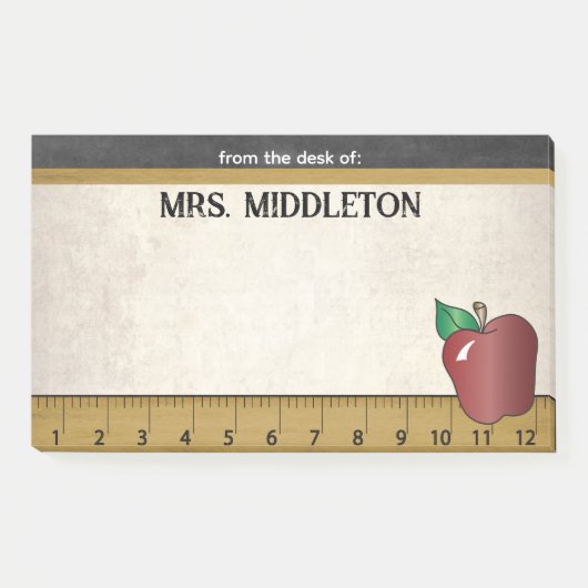 Lehrer | Vintager Stil Post-it Klebezettel (Vorderseite)