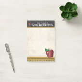 Lehrer | Vintager Stil Post-it Klebezettel (Büro)