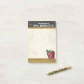 Lehrer | Vintager Stil Post-it Klebezettel (Auf Schreibtisch)