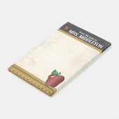 Lehrer | Vintager Stil Post-it Klebezettel (angewinkelt)