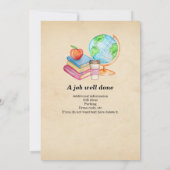 Lehrer Vintages Globe Books Retirement Party Einladung