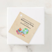 Lehrer Vintages Globe Books Retirement Party Geschenkanhänger (Beispiel)