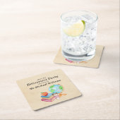 Lehrer Vintages Globe Books Retirement Party Rechteckiger Pappuntersetzer (Vor Ort)