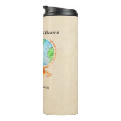 Lehrer Vintages Globe Books Retirement Party Thermosbecher (Nach rechts gedreht)