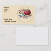 Lehrer Visitenkarte (Vorne/Hinten)