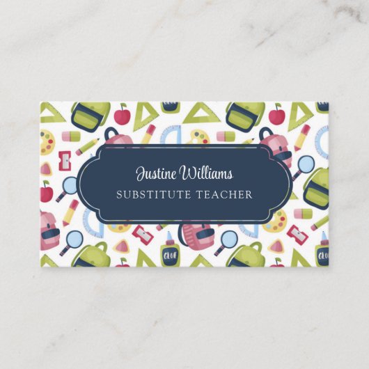 Lehrer Visitenkarte (Vorderseite)