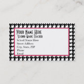 Lehrer-Visitenkarte Visitenkarte (Rückseite)