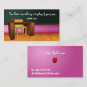 Lehrer-Visitenkarte Visitenkarte (Vorne/Hinten)