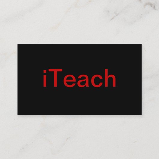 Lehrer-Visitenkarte Visitenkarte (Vorderseite)