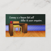 Lehrer-Visitenkarte Visitenkarte (Rückseite)