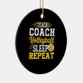 Lehrer Volleyball-Schlaf Wiederholung - Volleyball Keramik Ornament (Rechts)