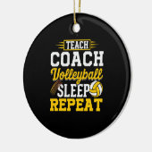 Lehrer Volleyball-Schlaf Wiederholung - Volleyball Keramik Ornament (Links)