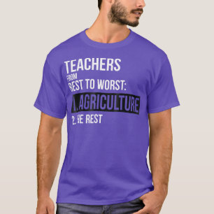 Lehrer Von Besten bis Schlechtesten Landwirtschaft T-Shirt