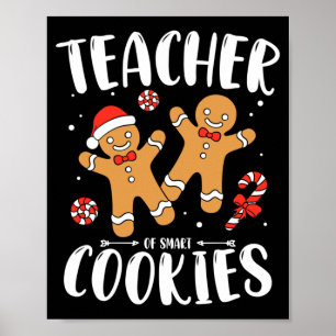 Lehrer von intelligenten Keksen Lebkuchen Weihnach Poster