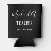 LEHRER VON MÄNNERN - Klassisches Schwarz-weißes Pe Dosenkühler (Vorderseite)