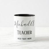 LEHRER VON MÄNNERN - Klassisches Schwarz-weißes Pe Tasse (Zentrum)