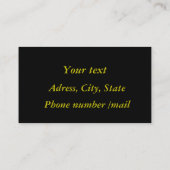 Lehrer von Saxophon Visitenkarte (Rückseite)