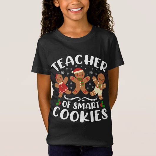 Lehrer von Smart Cookies Weihnachts-Lebkuchen-Schn T-Shirt (Vorderseite)