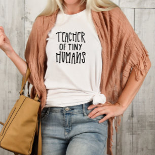 Lehrer von winzigen Menschen Erzieher in der frühe T-Shirt