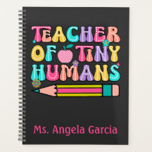 Lehrer von winzigen Menschen zurück zum Schulplane