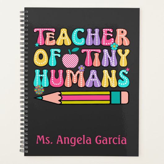 Lehrer von winzigen Menschen zurück zum Schulplane Planer (Vorderseite)