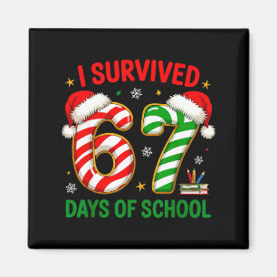Lehrer Weihnachten Lustiges Meme Ich überlebte 67  Magnet