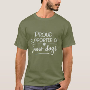 Lehrer Weihnachten Stolzer Unterstützer von Schnee T-Shirt