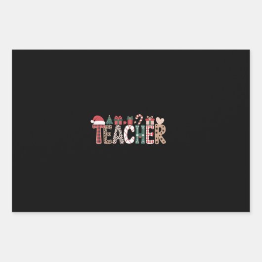 Lehrer Weihnachtsleben Lehre Liebe Inspiration Geschenkpapier Set (Vorderseite)