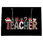 Lehrer Weihnachtsleben Lehre Liebe Inspiration Große Geschenktüte (Vorderseite)