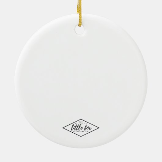 Lehrer-Weihnachtsverzierung Keramikornament (Hinten)