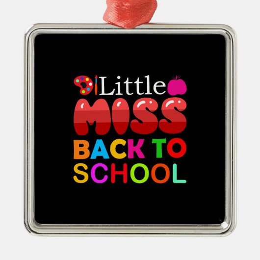 Lehrer wenig verpassen zurück zur Schule Ornament Aus Metall (Vorne)