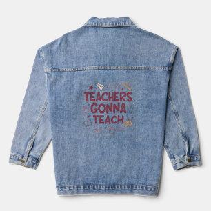 Lehrer werden lehren Süße rosa Lehrerin Jeansjacke