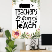 Lehrer werden Plakat lehren (Heimbüro)