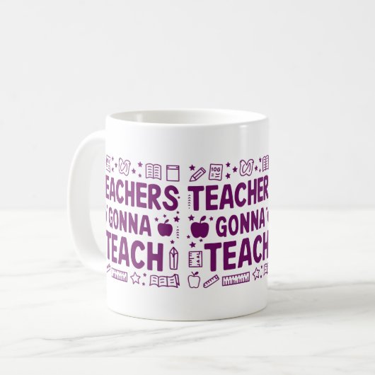 Lehrer werden unterrichten kaffeetasse (Vorderseite Links)