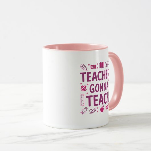 Lehrer werden unterrichten tasse (VorderseiteRechts)