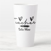 Lehrer Wertgutschrift Geschenk Neuer Lehrer Milchtasse (Vorderseite)
