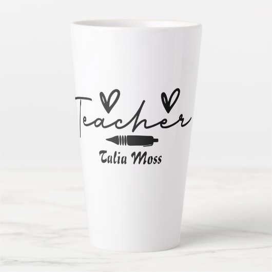 Lehrer Wertgutschrift Geschenk Neuer Lehrer Milchtasse (Vorderseite)