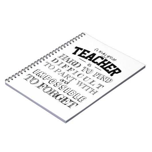 Lehrer Wertpapier Danke, Geschenk Notizblock (Linke Seite)