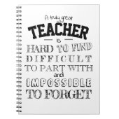 Lehrer Wertpapier Danke, Geschenk Notizblock (Vorderseite)