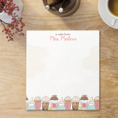 Lehrer Wertschätzung Apple Kaffee Personalisiert Notizblock